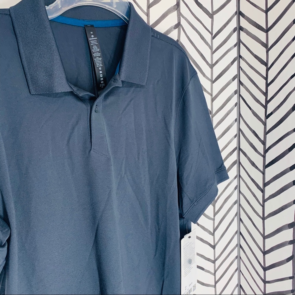 🔸 lululemon tech pique polo shirt new obsidian - Picture 3 of 8